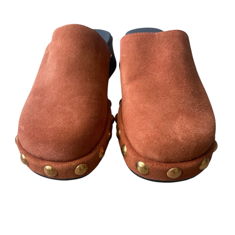 Aersoles Women’s Faye Studded Clog Suede Leather Upper Size 8 Gingerbread - Picture 4 of 7